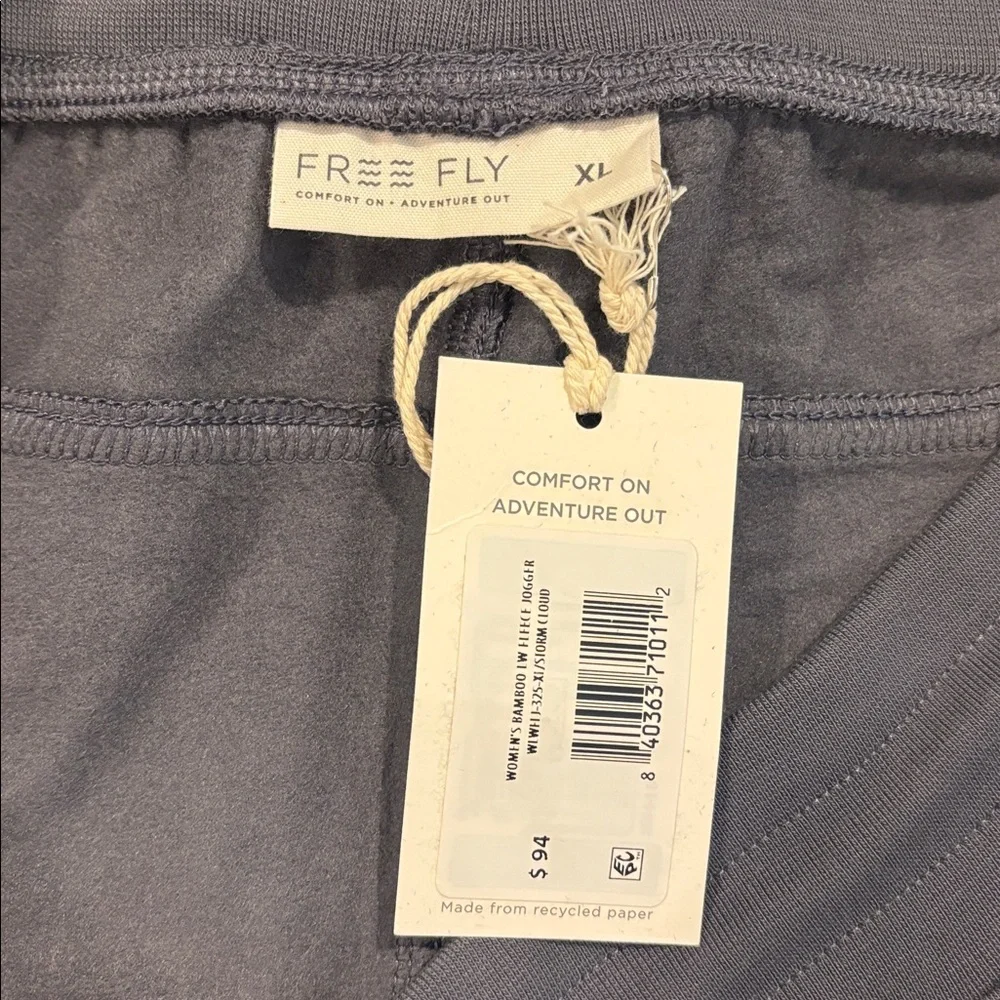 NEW Free Fly Apparel Womens Bamboo Lightweight Fleece Joggers XL - Picture 2 of 7